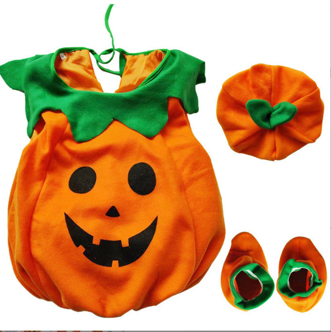 Halloween Pumpkin Costume for Kids, Toddler Infant Baby Halloween Costume Outfit Set