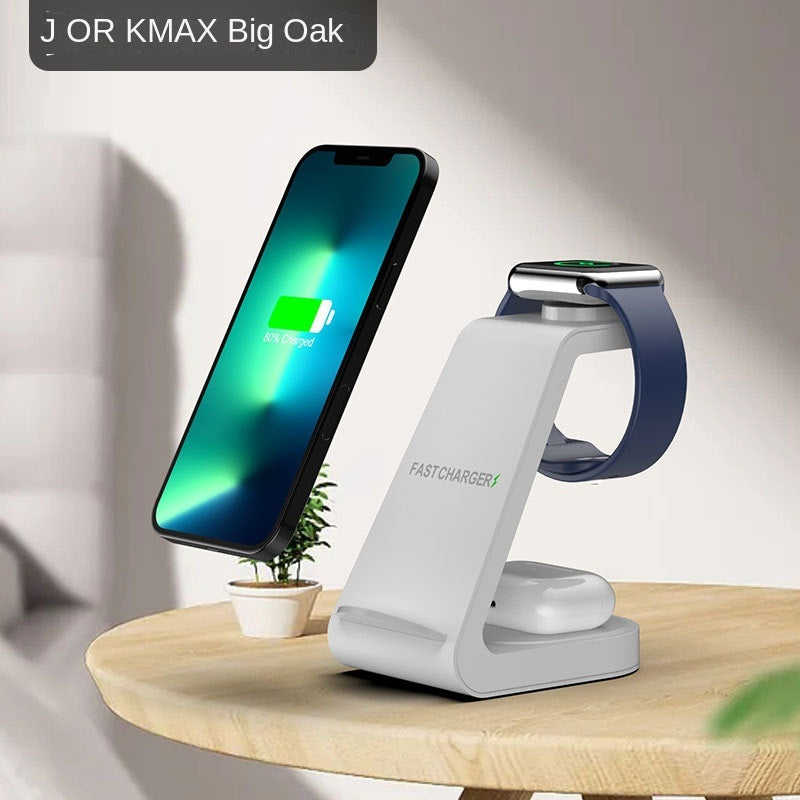New vertical wireless charging three in one mobile phone holder for Apple 14 15W multi in one charging