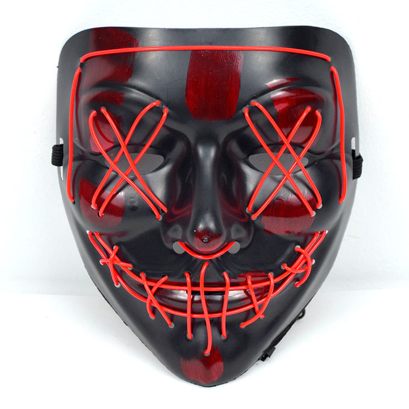 Halloween Mask LED Light up Mask for Festival Cosplay Halloween Costume Masquerade Parties,Carnival,Glowing Clown Mask