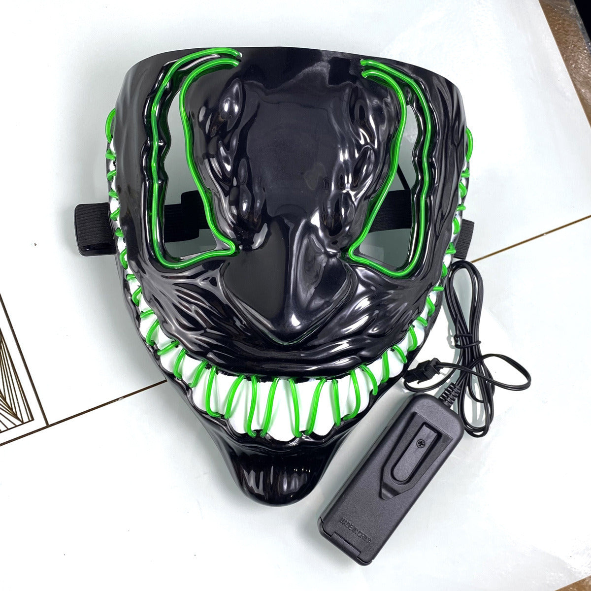 Halloween Mask LED Light Up Mask for Adults Neon Glow Masks