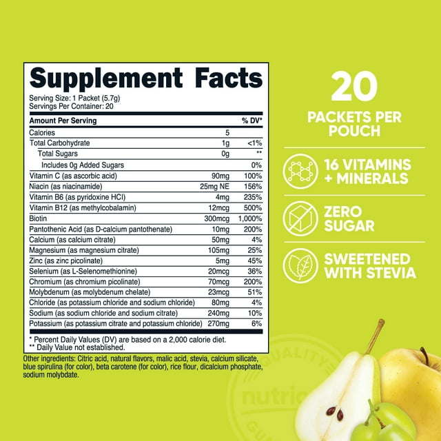 Nutricost Electrolytes Powder Hydration Packets (Orchard Blast, 20 Servings) Low Calorie Keto Electrolytes Sweetened with Stevia - Non-GMO, Gluten Free and Sugar Free…