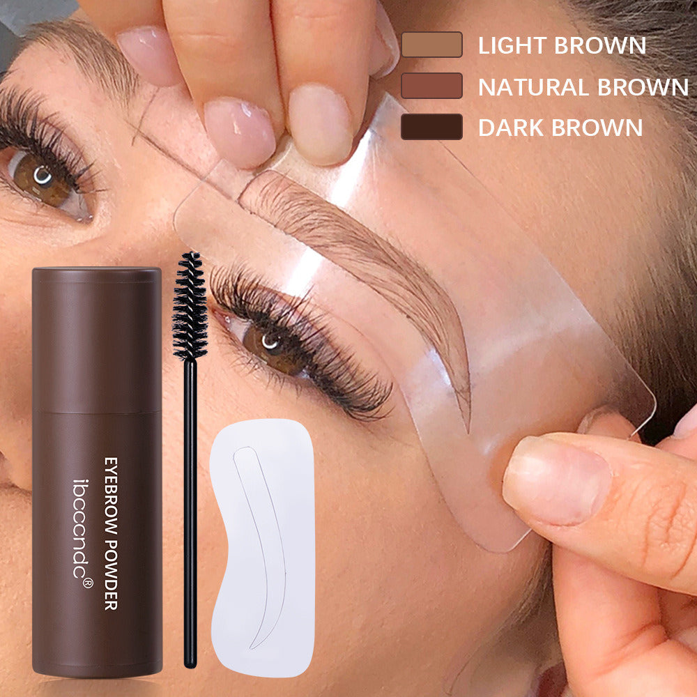3pcs Eyebrow Stamp Shaping Kit Reusable Makeup Brow Powder Cosmetic Set