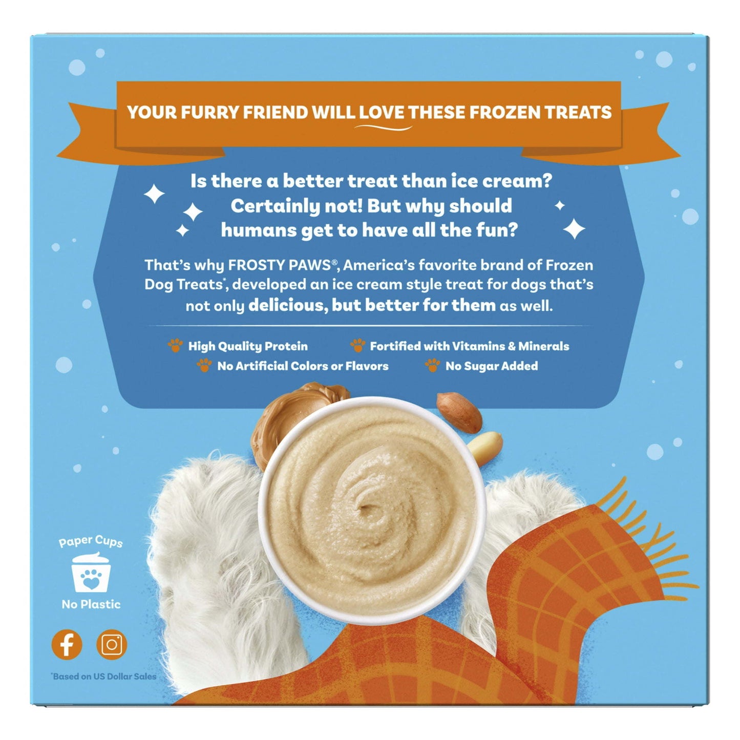Purina FROSTY PAWS Peanut Butter Flavor Frozen Dog Treats 4 Count