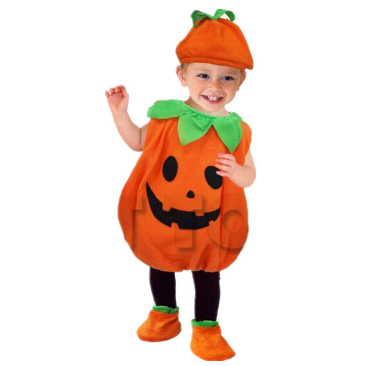 Halloween Pumpkin Costume for Kids, Toddler Infant Baby Halloween Costume Outfit Set