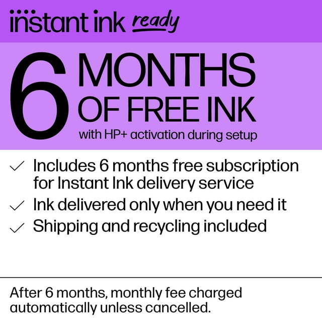 HP DeskJet 4175e Wireless All-in-One Color Inkjet Printer with 6 Months Instant Ink Included with HP+