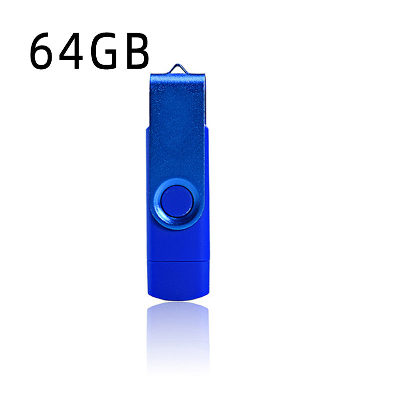 High Speed USB Flash Drive OTG Pen Drive 64gb 32gb USB Stick 16gb Rotatable Pen drive For Android Micro/PC Business gift