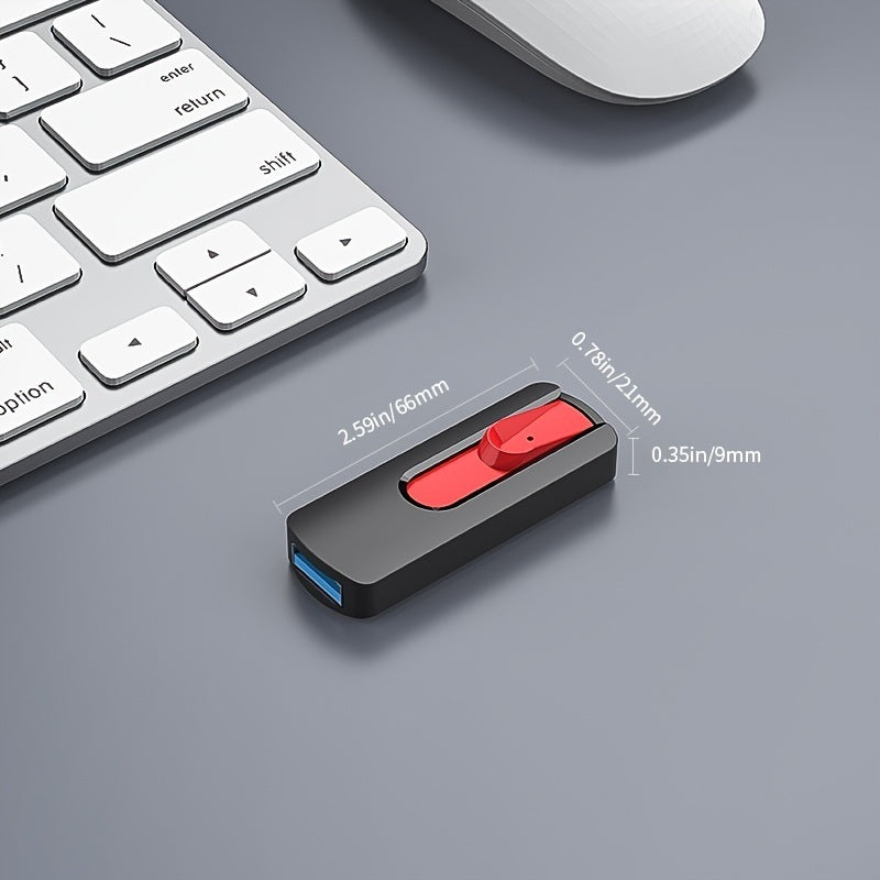 2packs KOOTION 128G USB Flash Drive; Personality Creative USB2.0 High-Speed U Flash Drive Waterproof For Car PC Two-way Utility Disk With Push-Pull Design