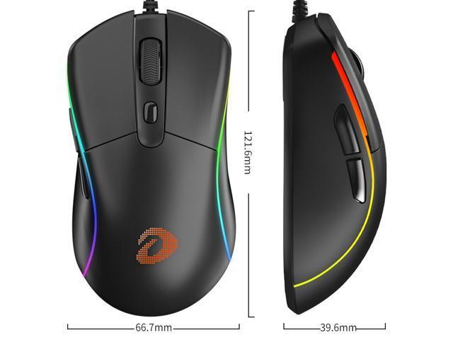Dareu A960 Wired Gaming Mouse RGB Mouse Lightweight Design 65g Lightweight Mouse Black