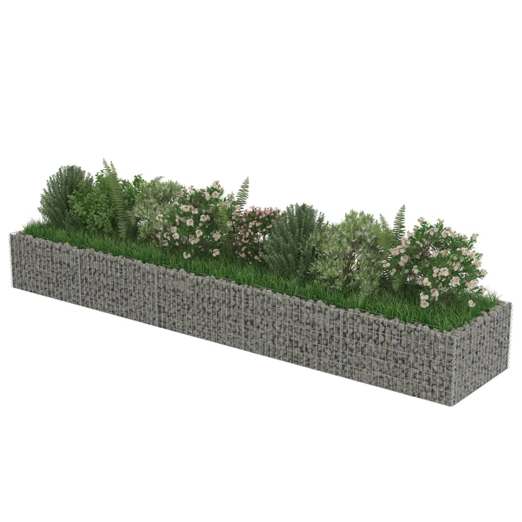Gabion Raised Bed Galvanized Steel 177.2"x35.4"x19.7"