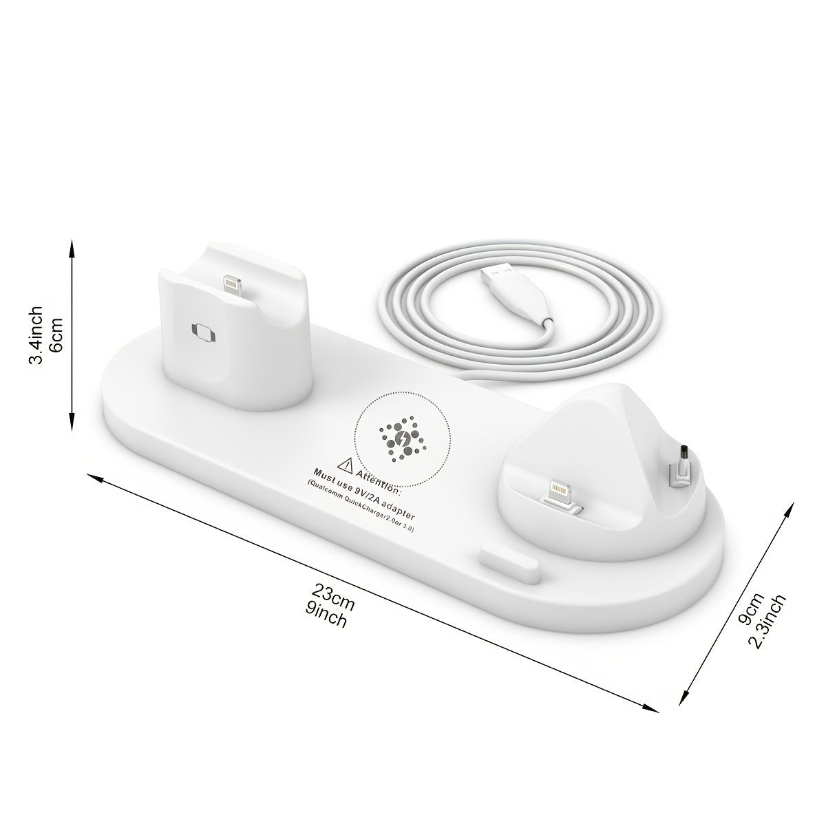 6 In 1 Rotate Holder Universal Wireless Charger For Phone Smart Earphones