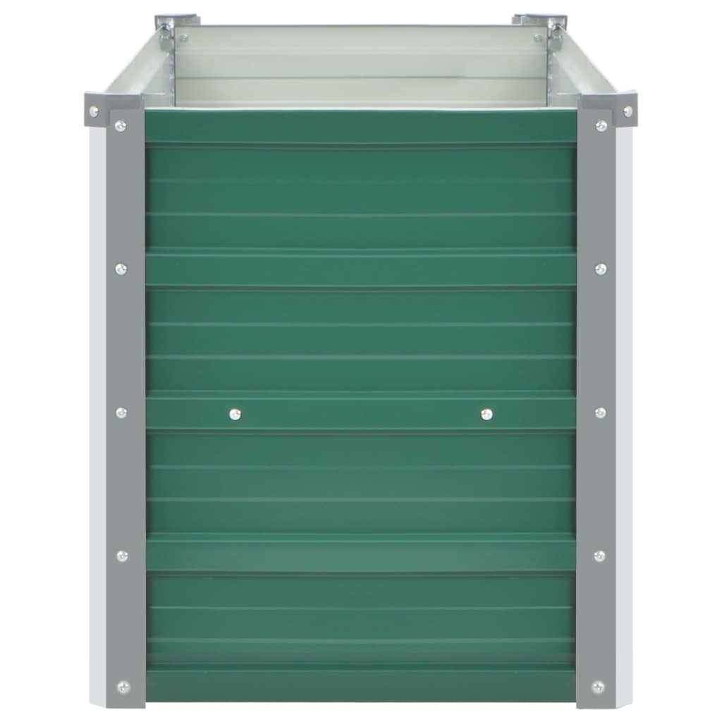 Garden Raised Bed Galvanized Steel 39.4"x15.7"x17.7" Green