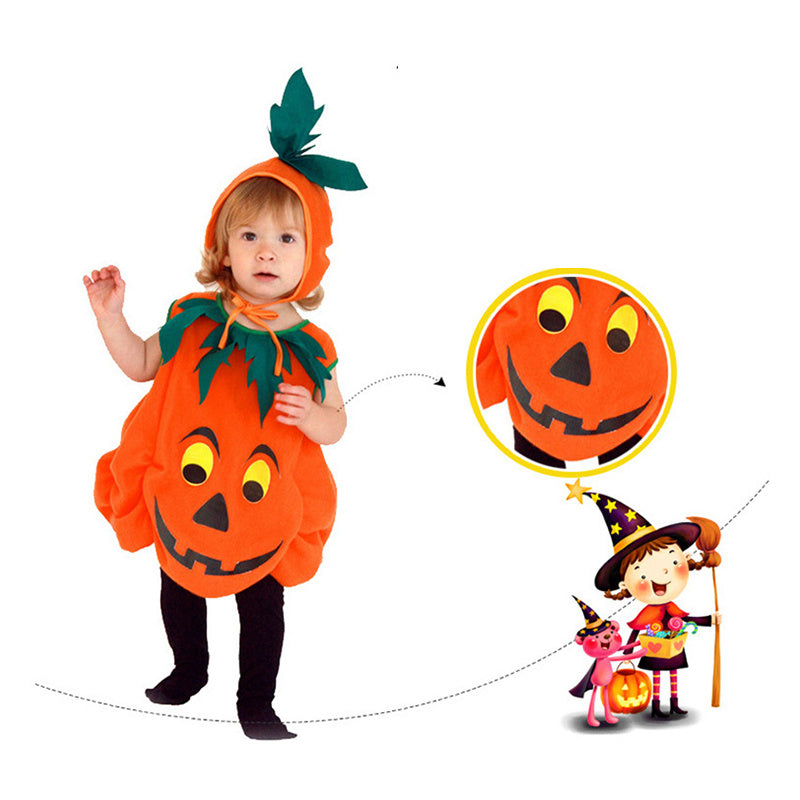 Halloween Pumpkin Costume for Kids, Toddler Infant Baby Halloween Costume Outfit Set