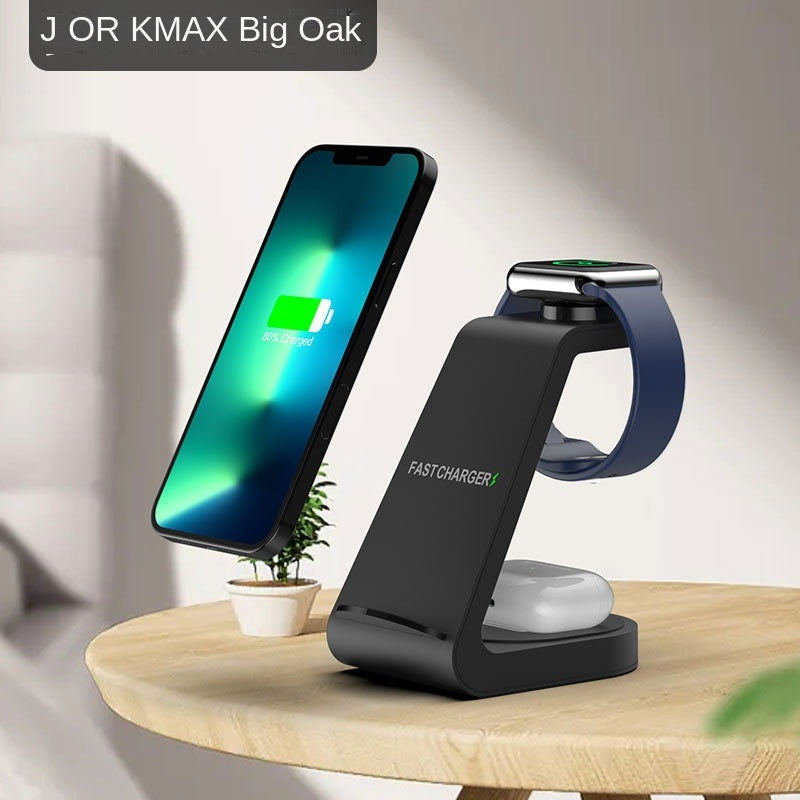 New vertical wireless charging three in one mobile phone holder for Apple 14 15W multi in one charging
