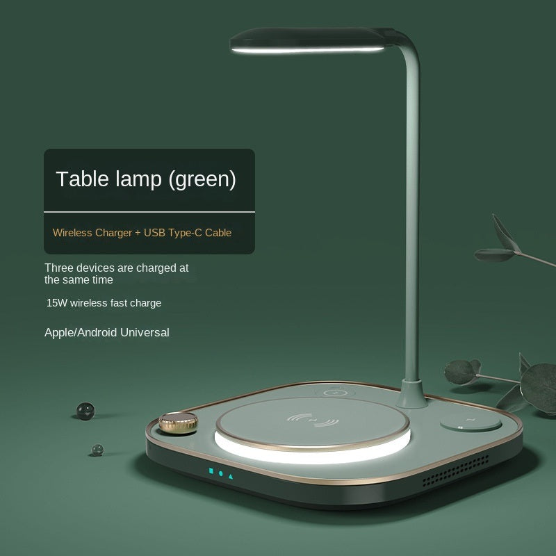 Four in one magnetic wireless charger 15w fast charge is applicable to multi-function three in one wireless charge of Apple mobile phone