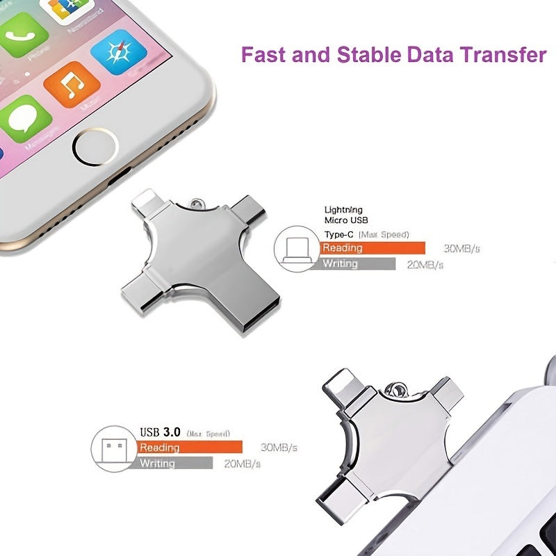 USB Flash Drive 3.0 32GB 64GB 128GB Pen Drive; USB Stick 128GB Flash Memory USB Stick For IPhone Android PC Type C