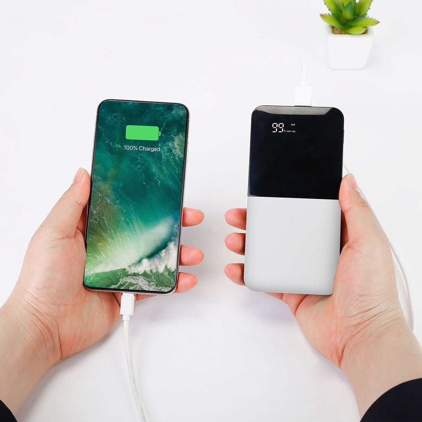 20000mAh Portable Power Bank External Battery Pack with Digital Display Dual USB Charge Ports