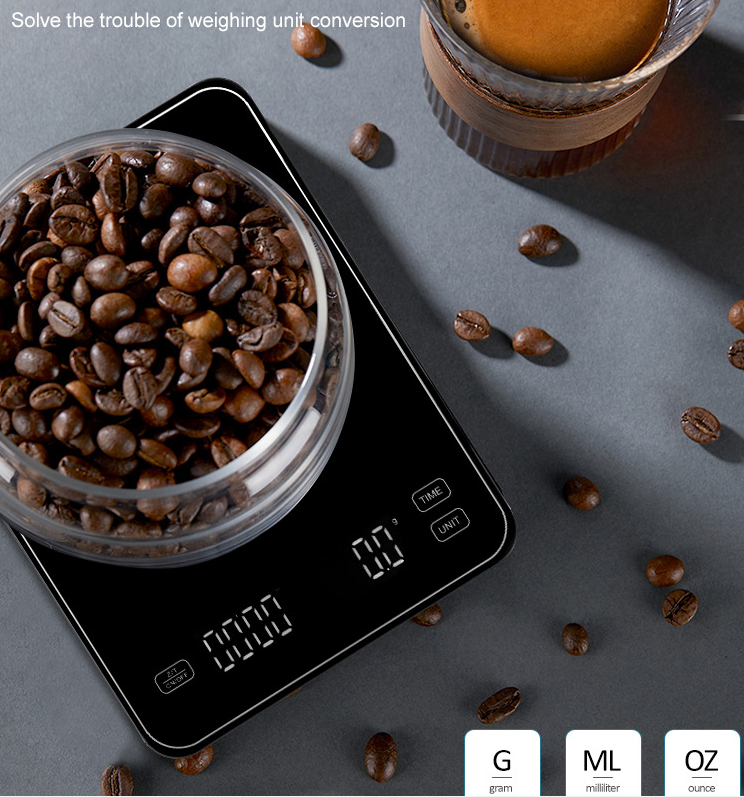 Electronic balance scale. Commercial electronic scale 3000g, coffee timing scale
