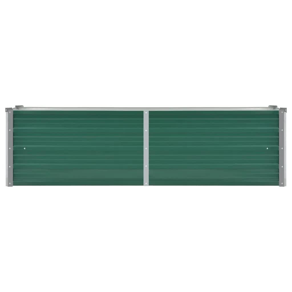 Garden Raised Bed Galvanized Steel 63"x15.7"x17.7" Green
