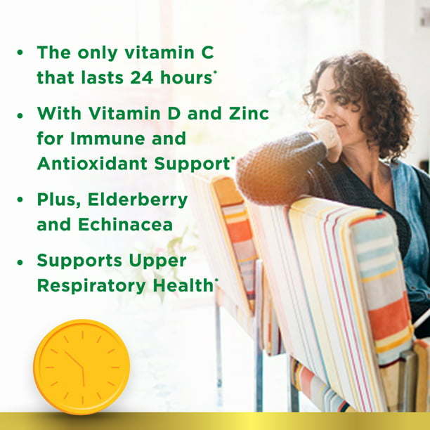 Nature's Bounty Immune 24 Vitamin C; D & Zinc for Immune Support; 1000 mg; 50 Count