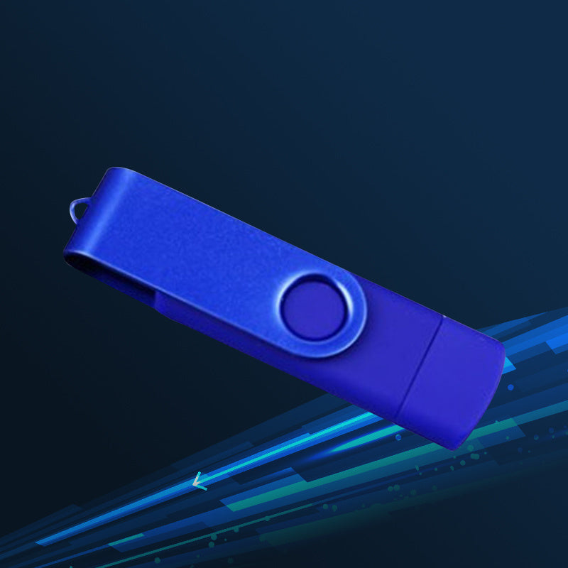 Blue 64GB USB 2.0 OTG USB Flash Drive Smartphone USB Stick Mobile hard disk U disk burning disk