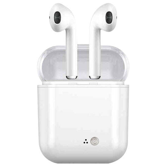Clear Top Dual Chamber Wireless Bluetooth Earphones With Charging Box