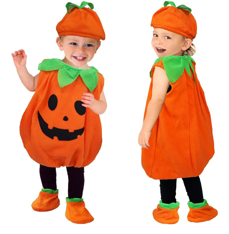 Halloween Pumpkin Costume for Kids, Toddler Infant Baby Halloween Costume Outfit Set