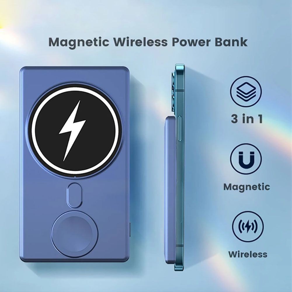 3 in 1 Fast Charging Magnet Power Bank Wireless Charger External Battery Mobile Phone Charging For Iphone|