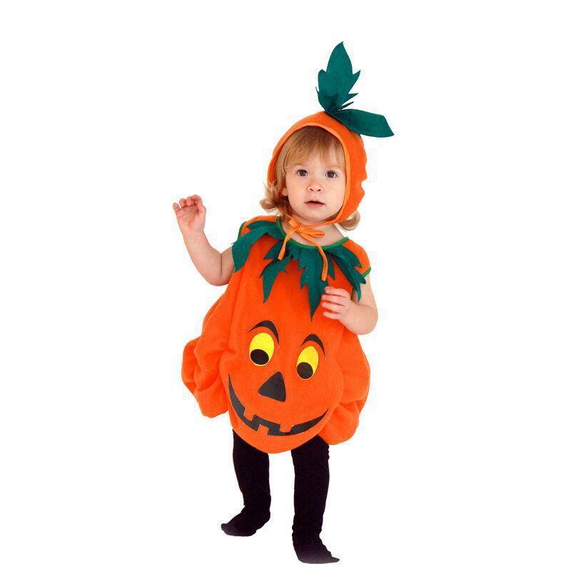Halloween Pumpkin Costume for Kids, Toddler Infant Baby Halloween Costume Outfit Set
