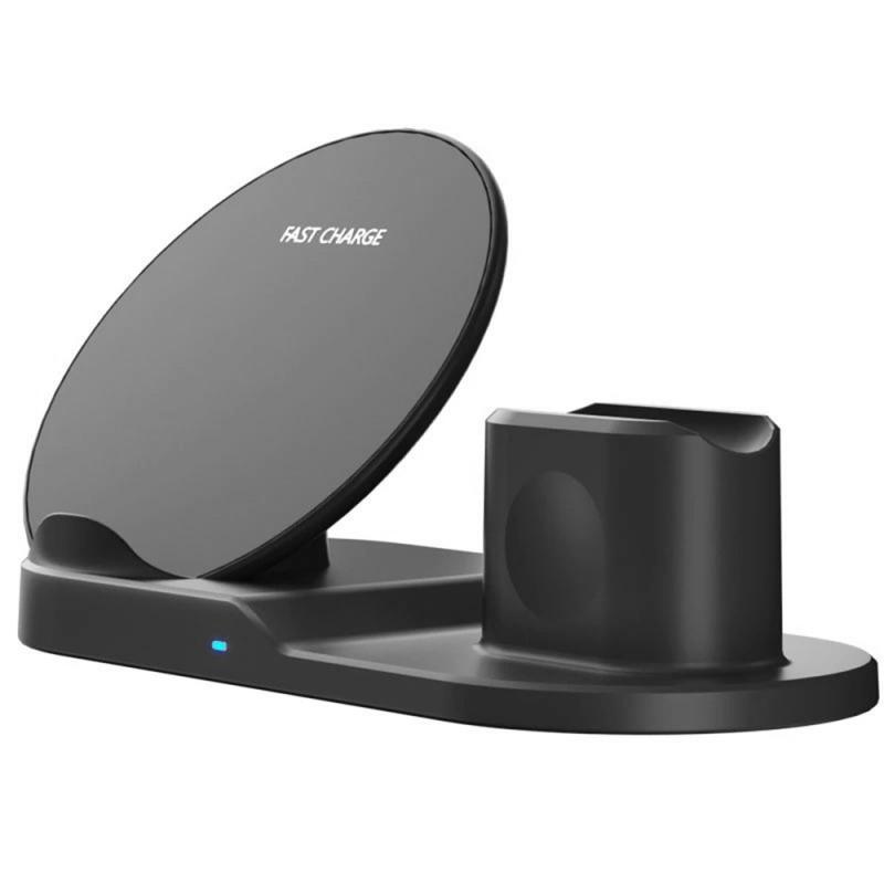 3 In 1 Wireless Charger Stand Quick Charging Dock Station For IPhone Apple Airpods For Samsung S10 S9 10W Fast Charging