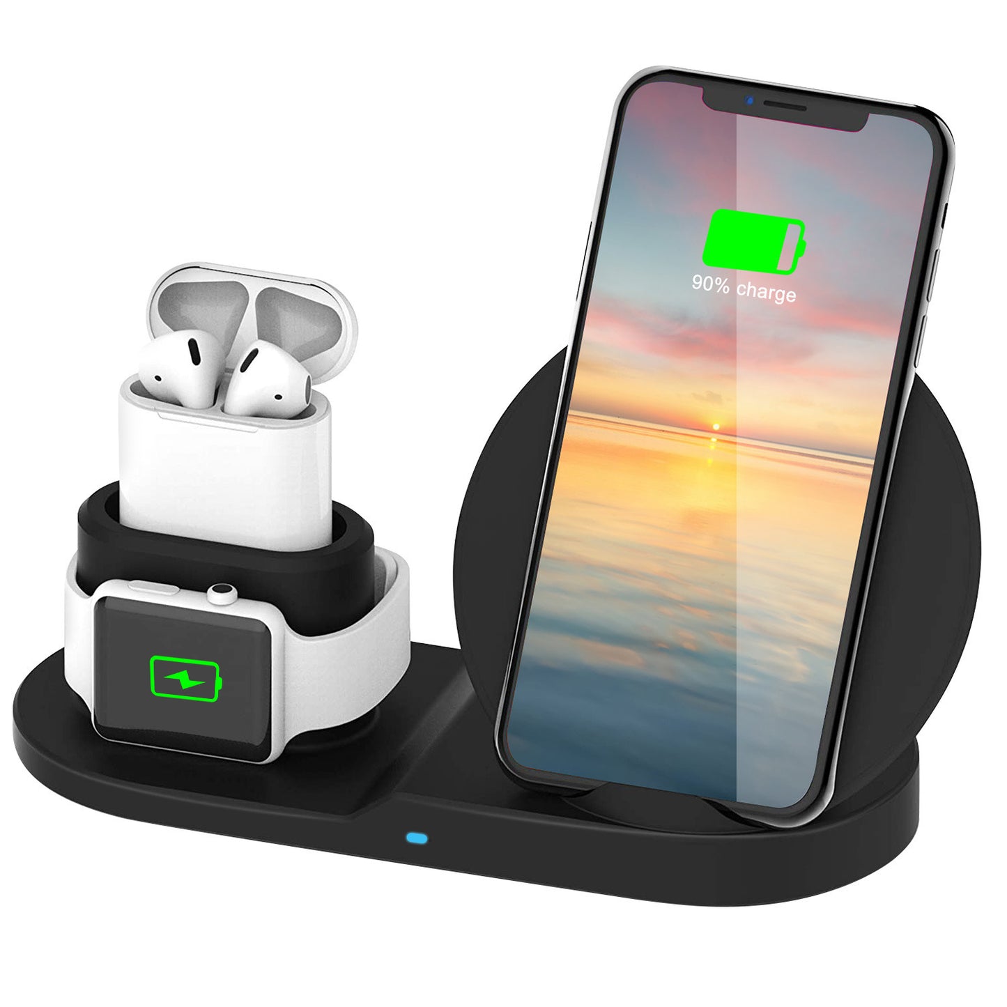 Wireless Charger 10W Fast Charging Station For iPhone Apple Series 5/4/3/2/1 AirPods