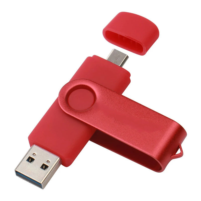 High Speed USB Flash Drive OTG Pen Drive 64gb 32gb USB Stick 16gb Rotatable Pen drive For Android Micro/PC Business gift
