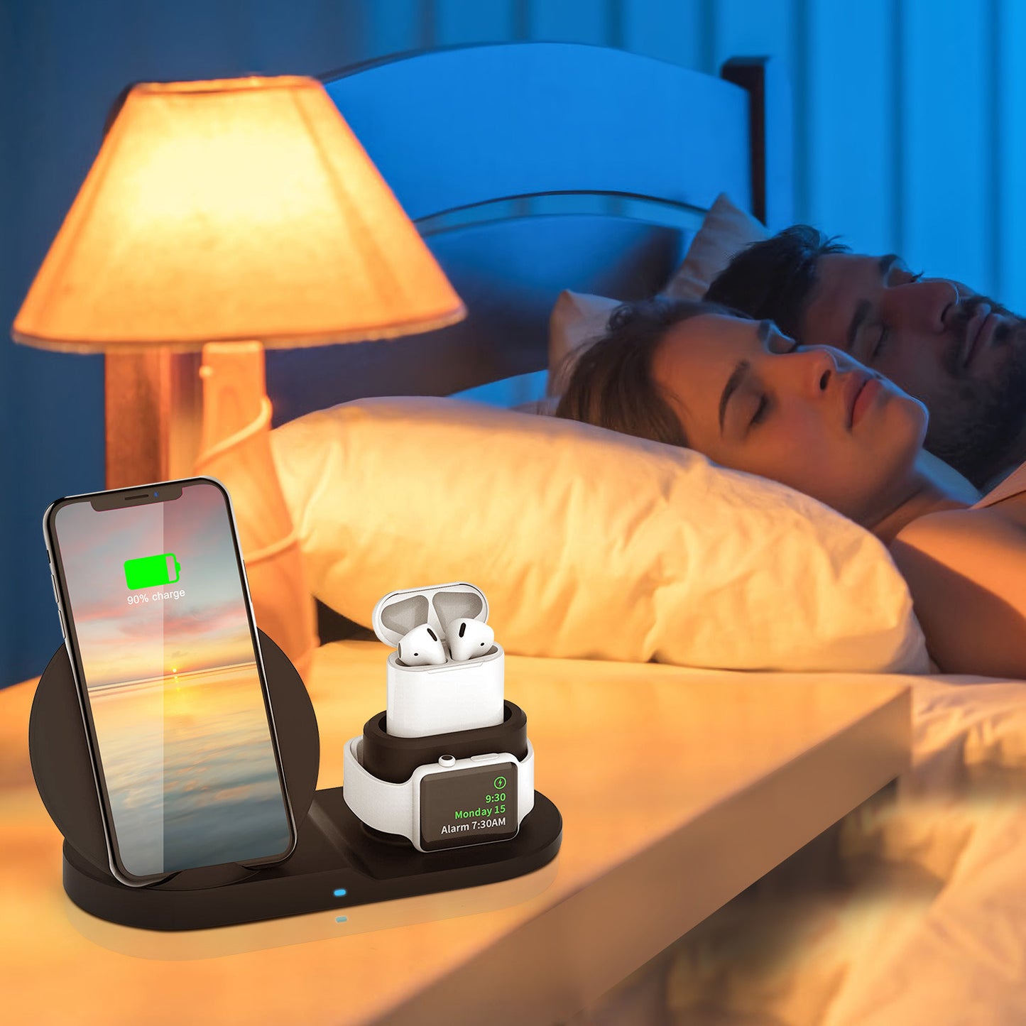 Wireless Charger 10W Fast Charging Station For iPhone Apple Series 5/4/3/2/1 AirPods
