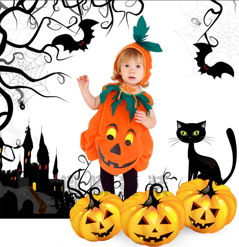 Halloween Pumpkin Costume for Kids, Toddler Infant Baby Halloween Costume Outfit Set