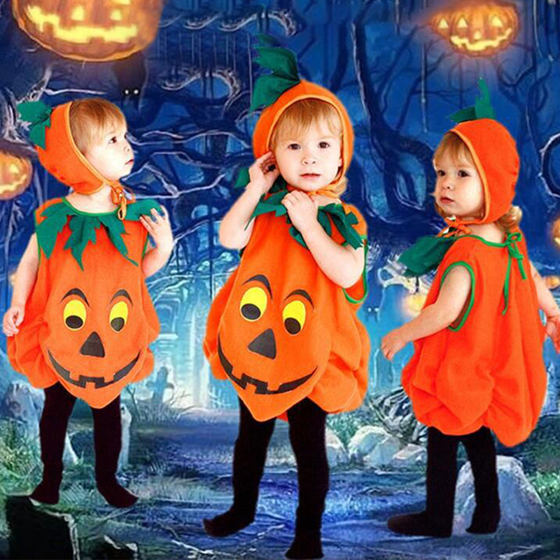 Halloween Pumpkin Costume for Kids, Toddler Infant Baby Halloween Costume Outfit Set