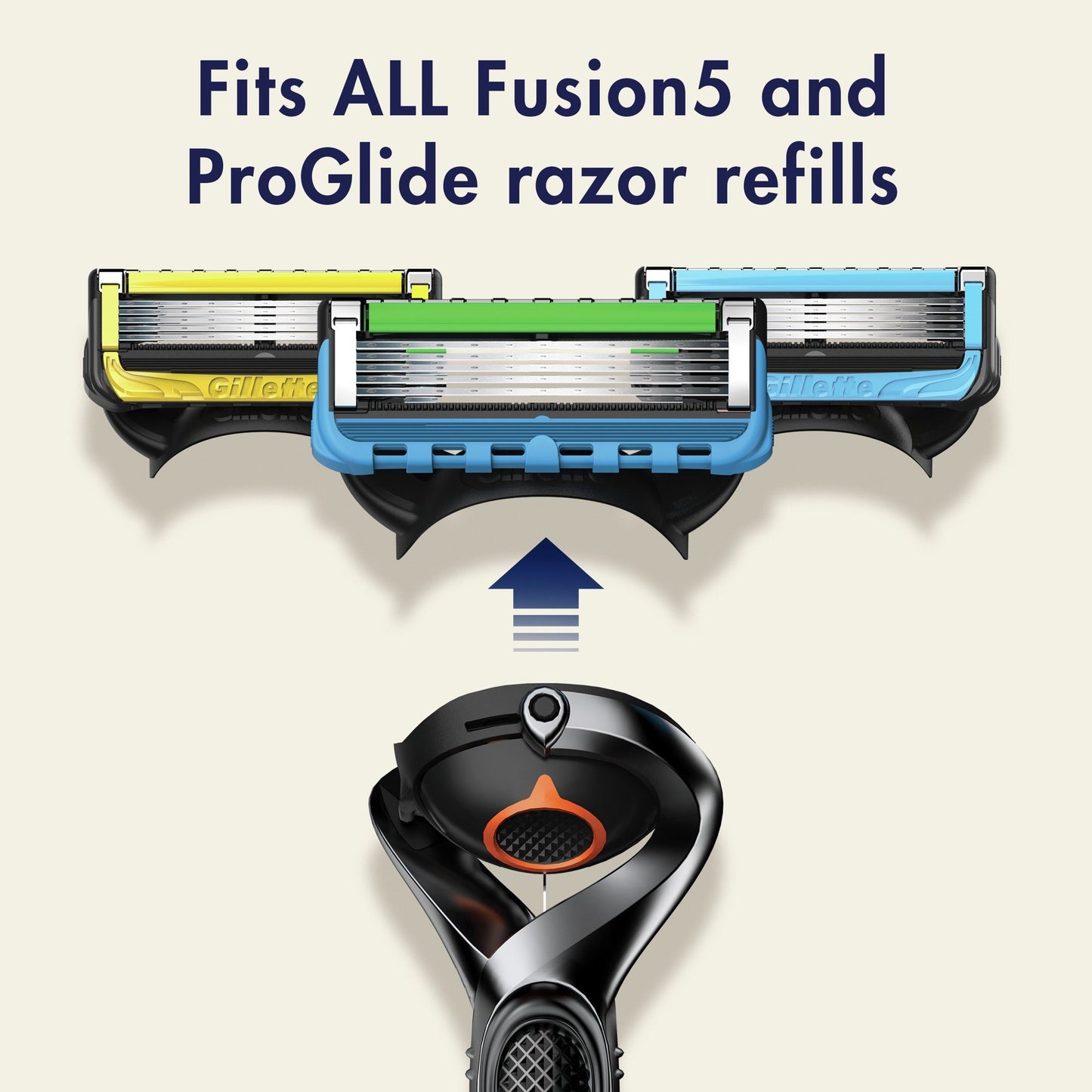 Gillette ProGlide Men's Razor Handle + 2 Blade Refills
