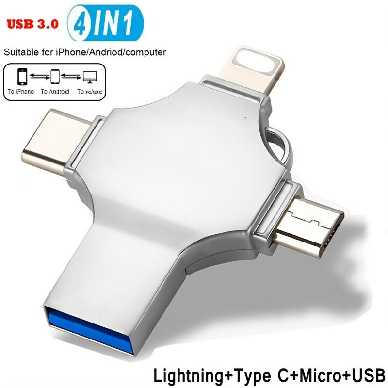 USB Flash Drive 3.0 32GB 64GB 128GB Pen Drive; USB Stick 128GB Flash Memory USB Stick For IPhone Android PC Type C