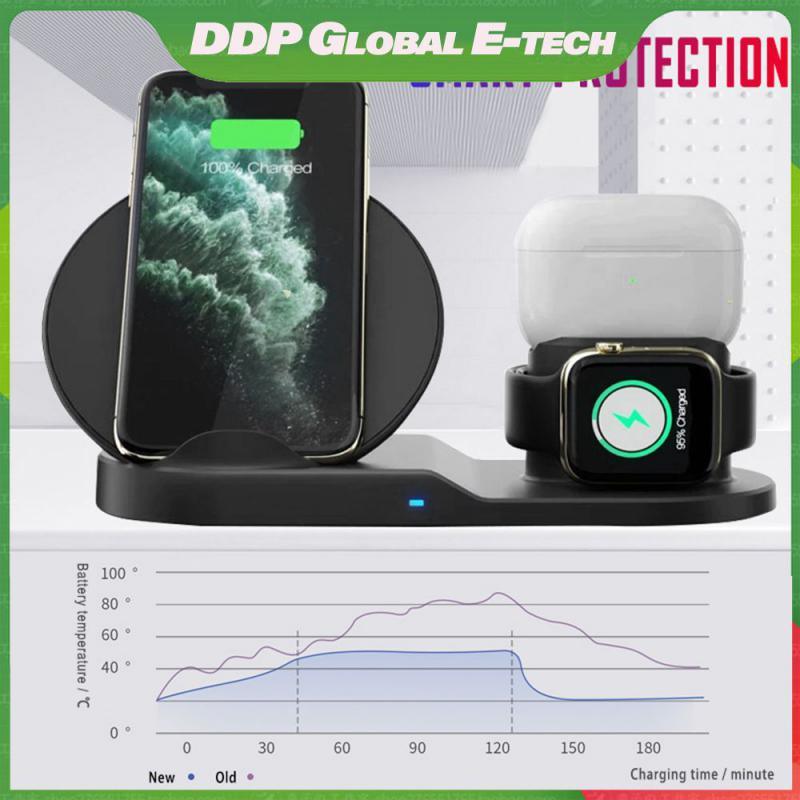 3 In 1 Wireless Charger Stand Quick Charging Dock Station For IPhone Apple Airpods For Samsung S10 S9 10W Fast Charging