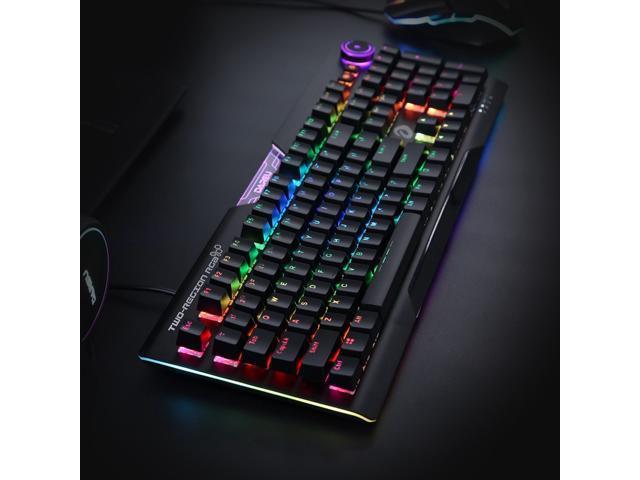 Dareu EK925 II Mechanical Gaming Keyboard RGB LED Rainbow Backlit Wired Keyboard with Yellow Switches for Windows Gaming PC (104 Keys; Black)