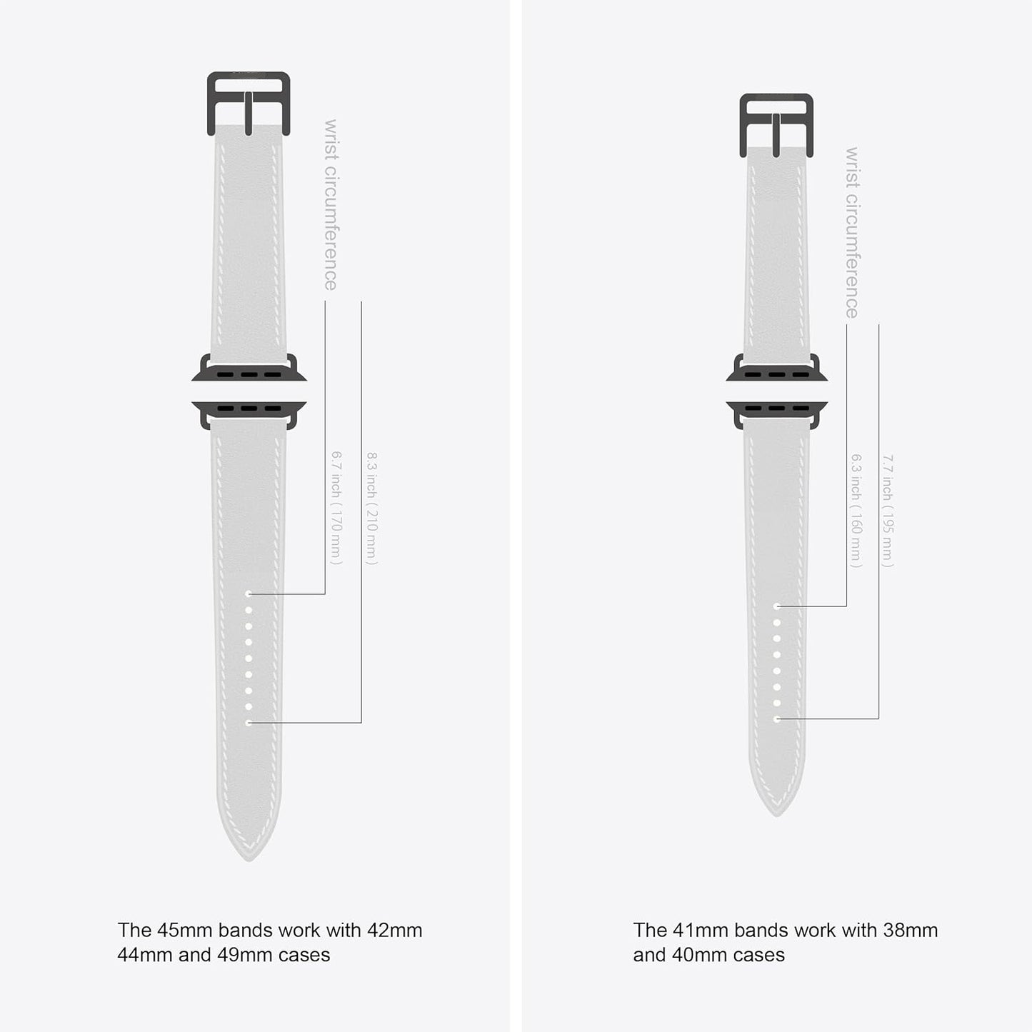 Compatible with Apple Watch Band 49mm 45mm 44mm 42mm 41mm 40mm 38mm, Genuine Leather Band Replacement Strap Compatible with Apple Watch Ultra 2/1 Series 9/8/7/6/5/4/3/2/1/SE/SE2