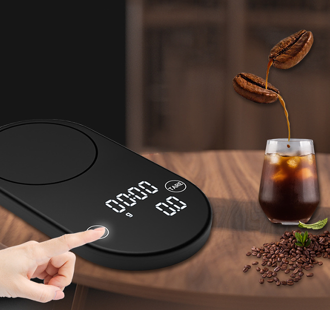 multifunction electronic scale. 0.3-2000g Kitchen baking scale quantity coffee timing scale