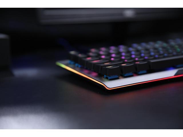 Dareu EK925 II Mechanical Gaming Keyboard RGB LED Rainbow Backlit Wired Keyboard with Yellow Switches for Windows Gaming PC (104 Keys; Black)