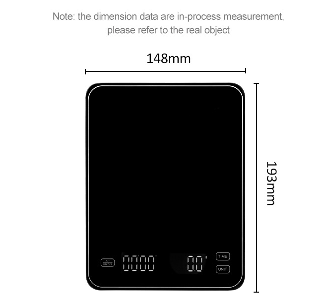 Electronic balance scale. Commercial electronic scale 3000g, coffee timing scale