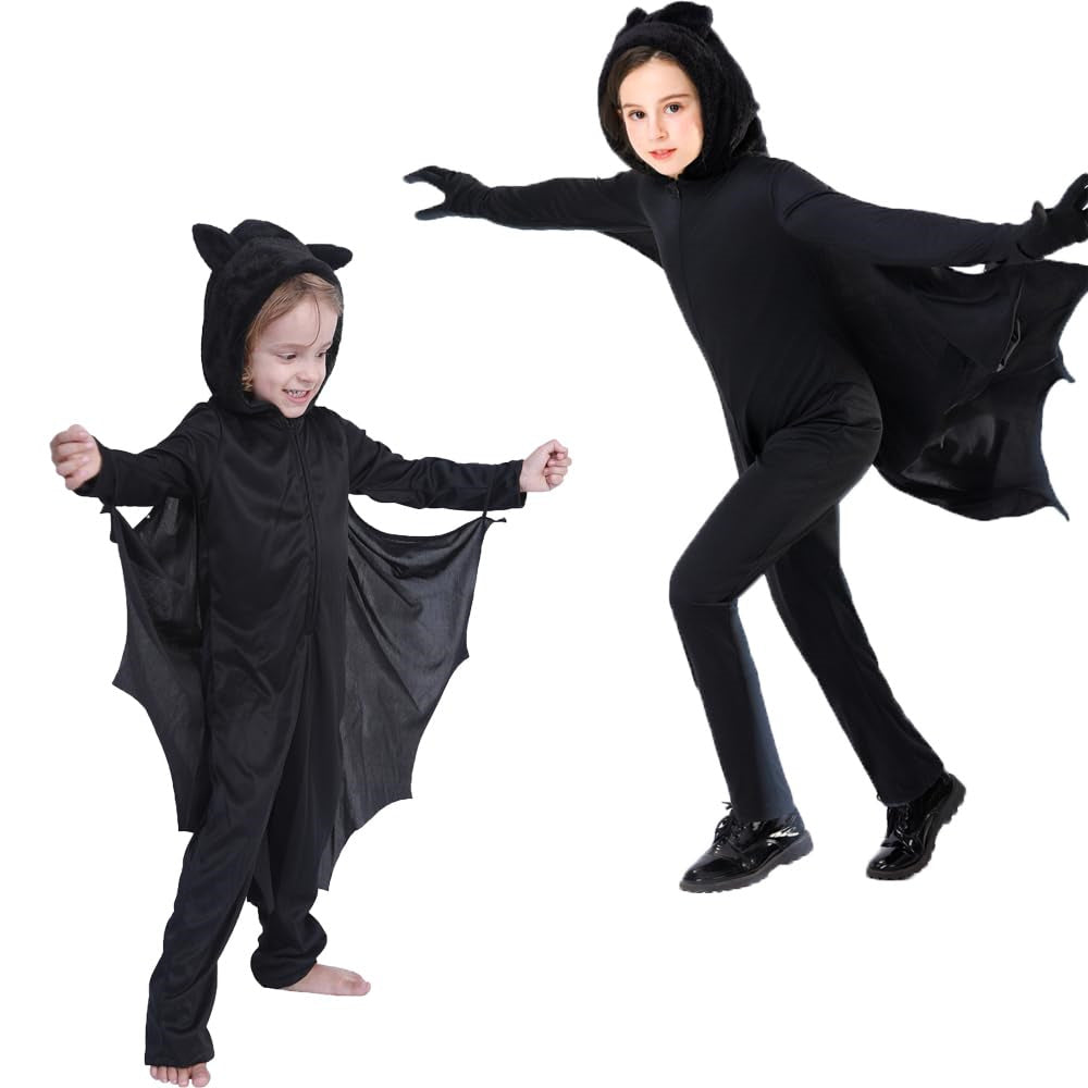 Kids' Vampire Bat Halloween Costume for Boys and Girls Jumpsuit Cosplay Set
