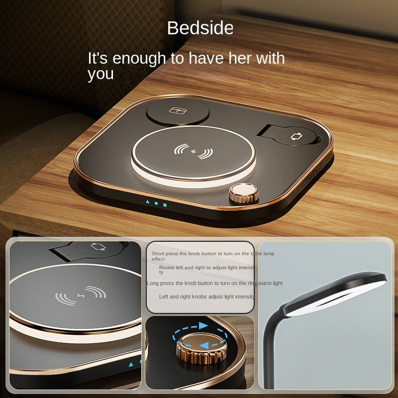 Four in one magnetic wireless charger 15w fast charge is applicable to multi-function three in one wireless charge of Apple mobile phone