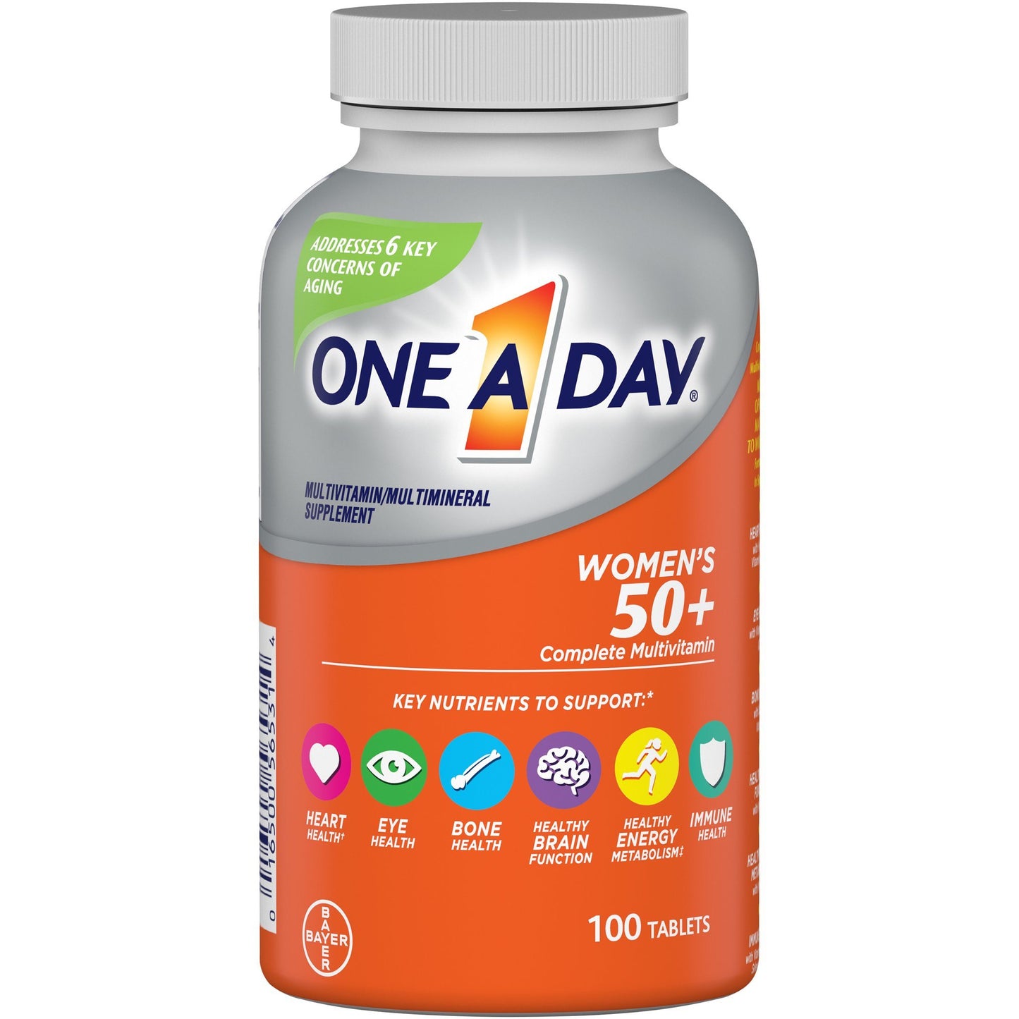 One A Day Women's 50+ Multivitamin Tablets for Women; 100 Count