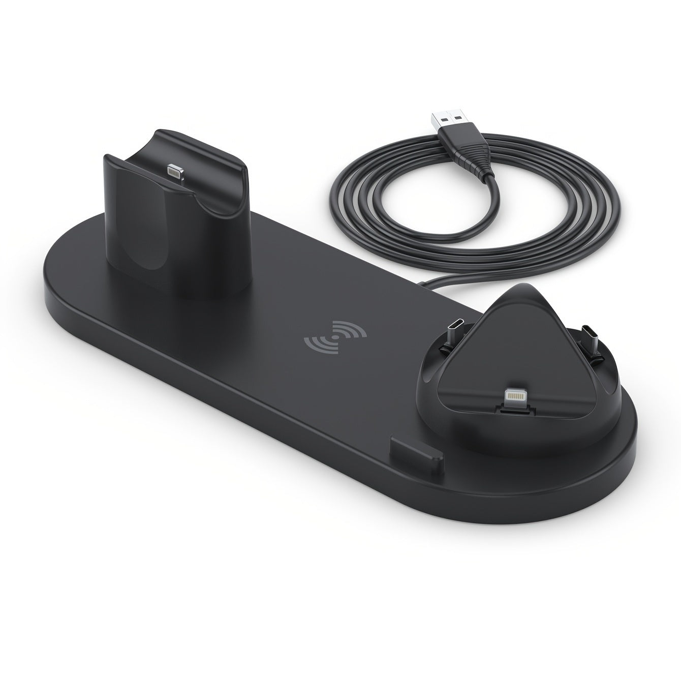 6 In 1 Rotate Holder Universal Wireless Charger For Phone Smart Earphones