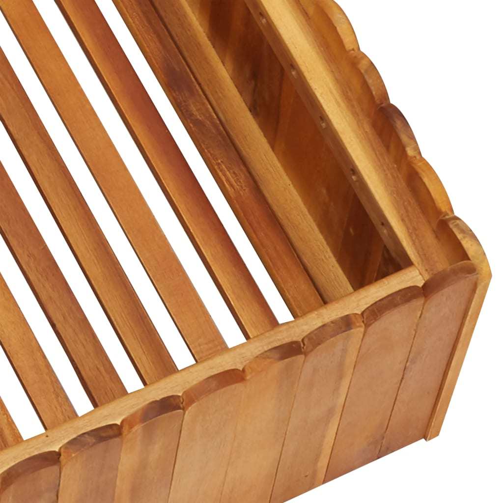 Garden Raised Bed 19.6"x19.6"x9.8" Solid Acacia Wood