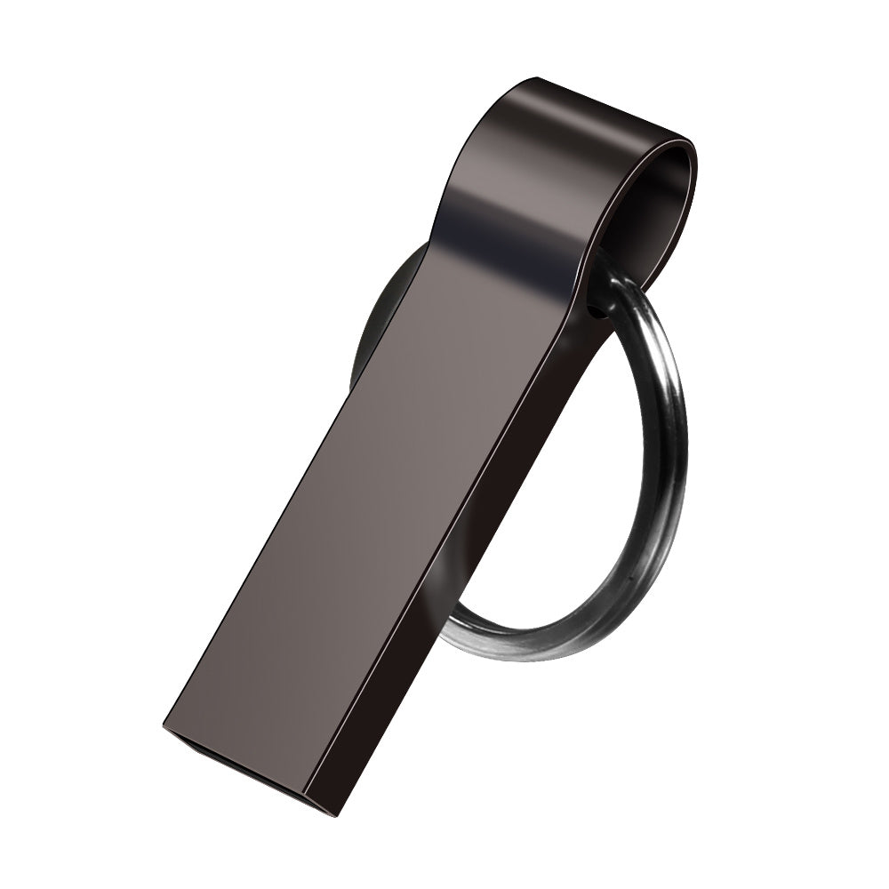 Silver Metal USB Flash Drives 64GB Free key Ring Pen Drive Creative Business Gifts Memory Stick Black Storage Devices