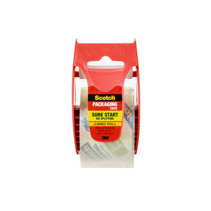 Scotch Sure Start Packaging Tape, Clear, 1.88" x 50 yd., 1 Total