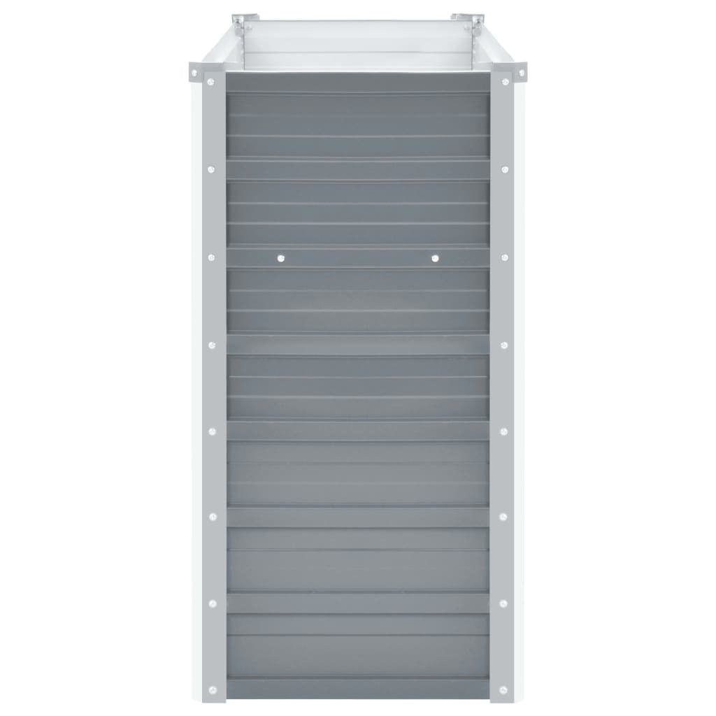 Garden Raised Bed Galvanized Steel 39.4"x15.7"x31.3" Gray